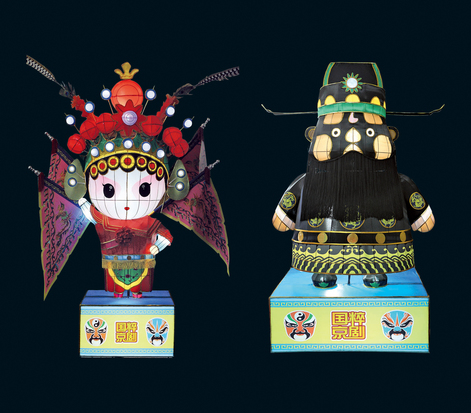 LED太阳能卡通京剧人物灯彩